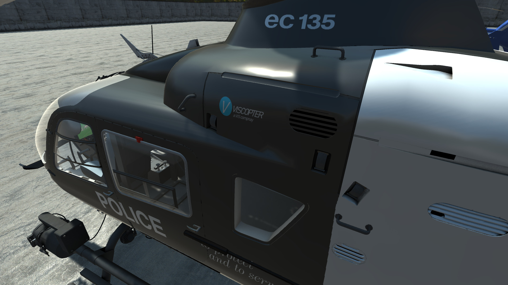 Police Helicopter - Unity Low-poly 3D model_15