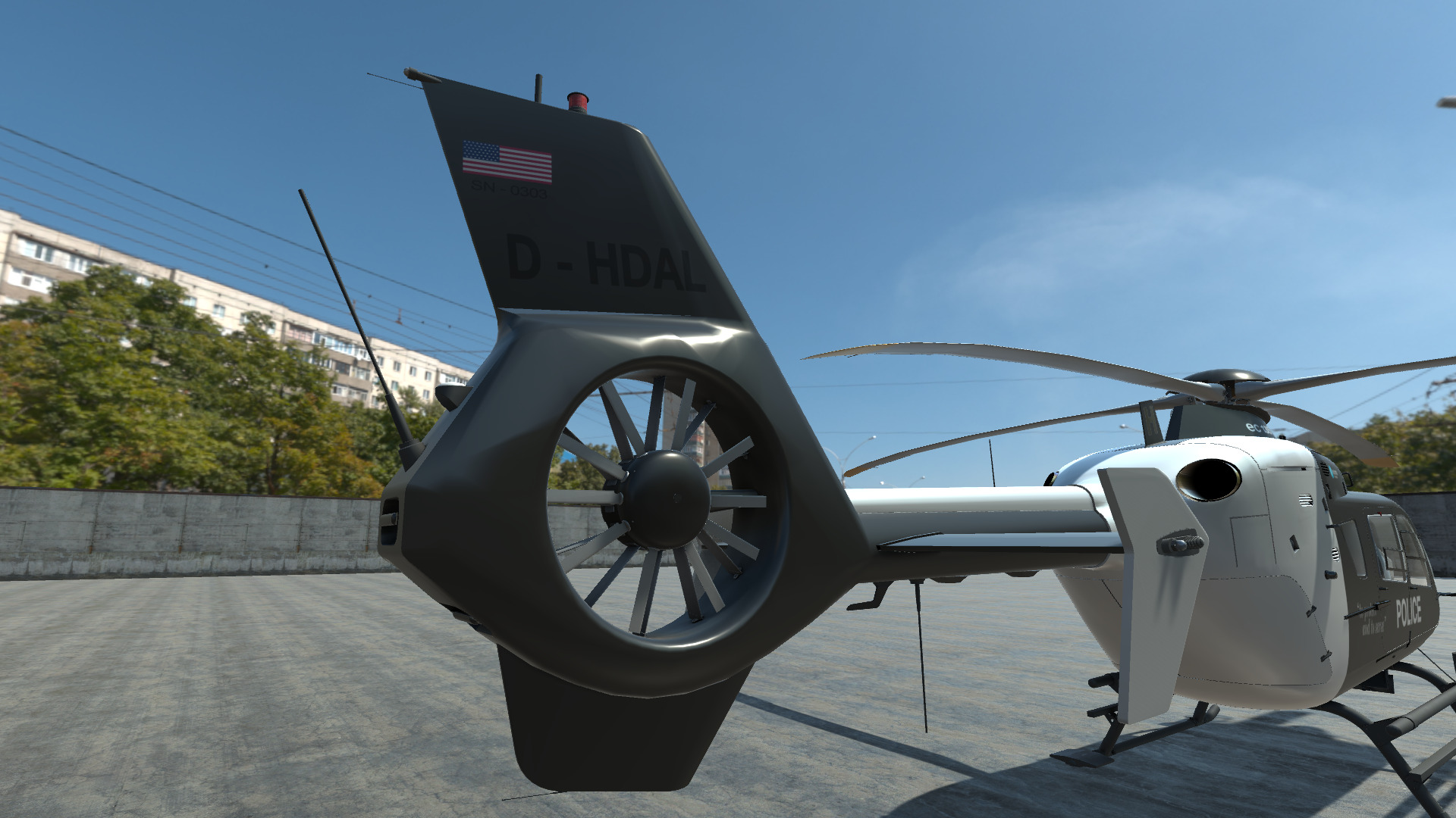 Police Helicopter - Unity Low-poly 3D model_13