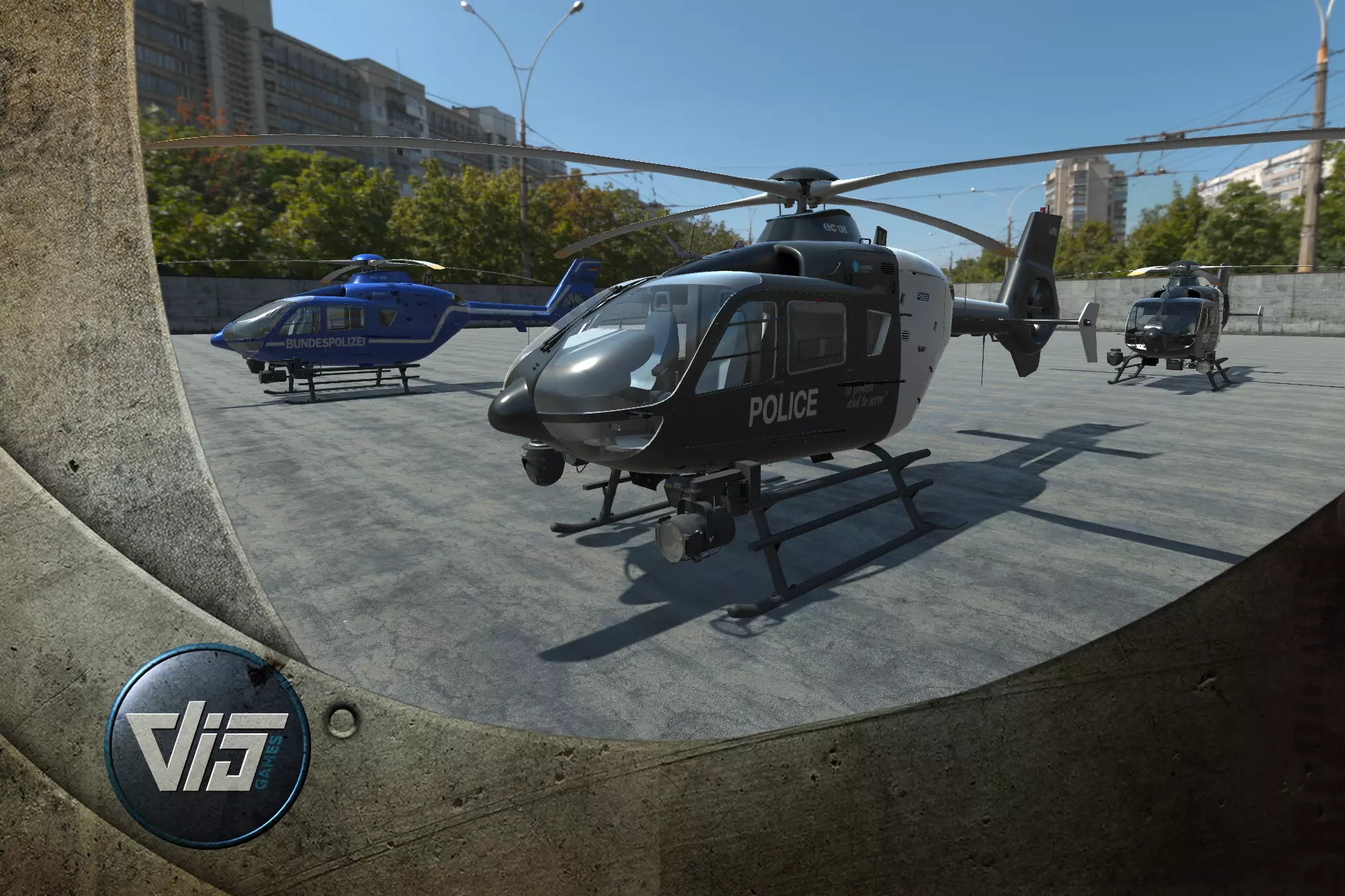 Police Helicopter - Unity Low-poly 3D model_0