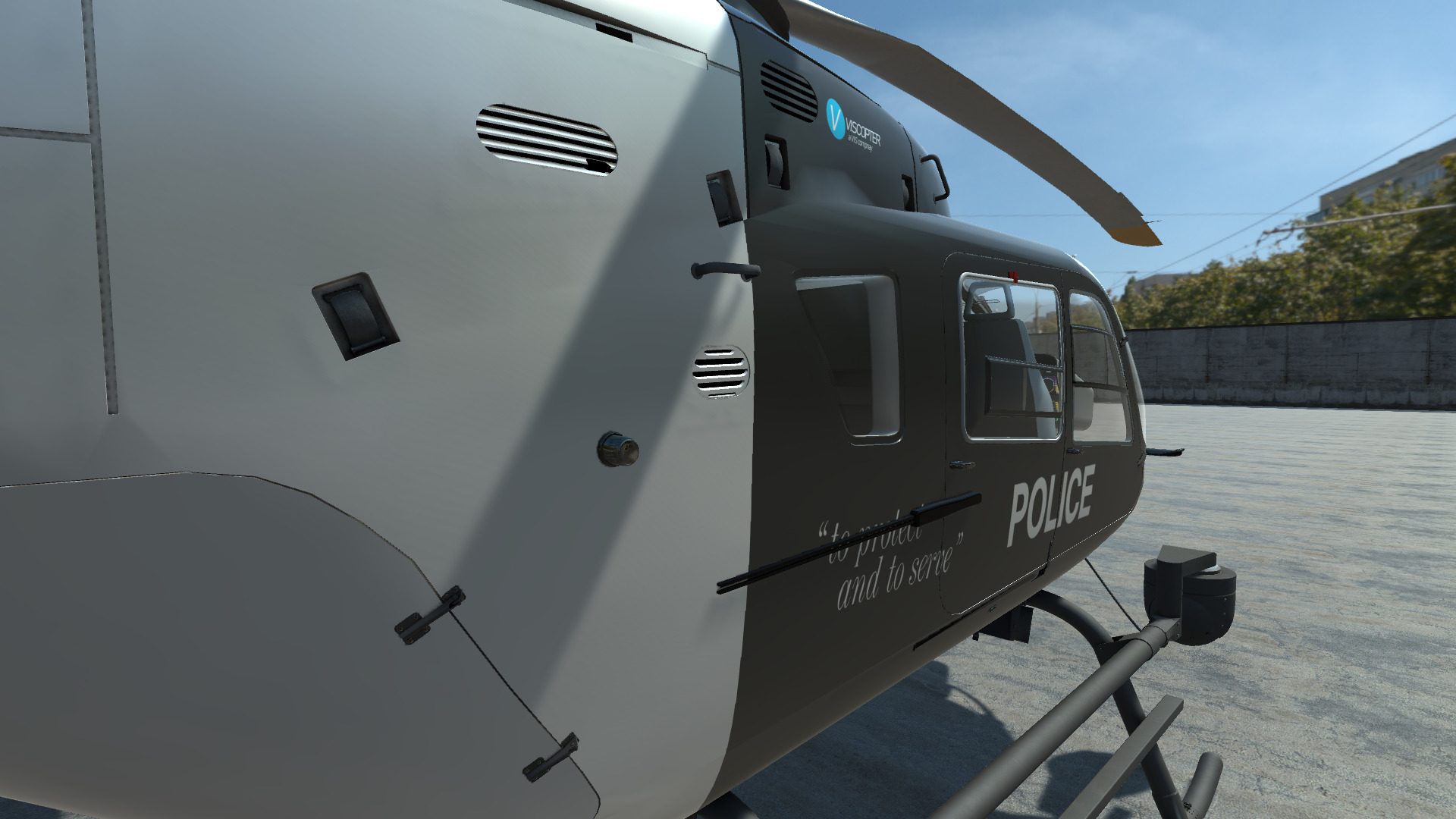 Police Helicopter - Unity Low-poly 3D model_10