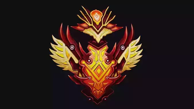 Shield Mythical Legendary Phoenix Red Gold Equipment Protection
