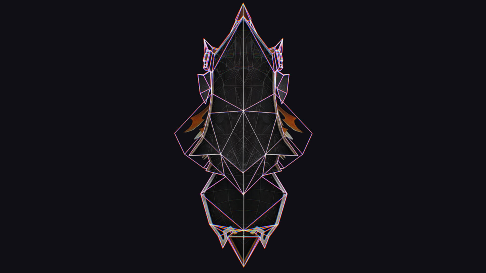 Shield Massive Great Large Heavy Armor Golden Equipment Low-poly 3D model_15