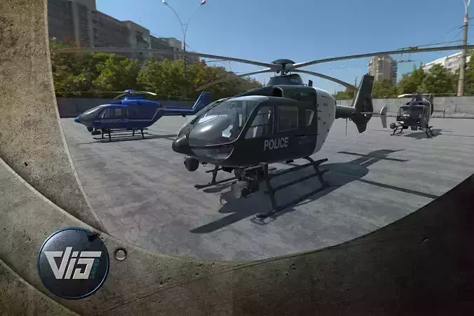 Police Helicopter - Unreal Engine