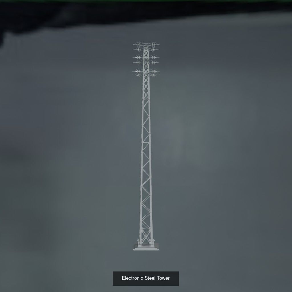 Electronic Concrete Pole 2 3D Model Collection_21