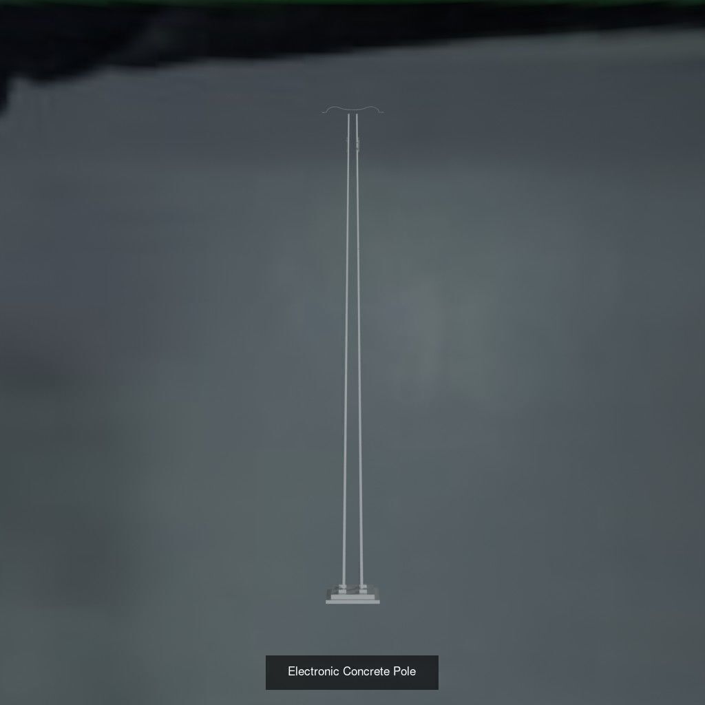 Electronic Concrete Pole 2 3D Model Collection_18