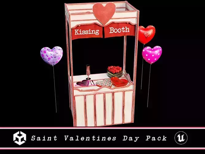 Saint Valentines Day Props Pack 1 3D Model Collection
