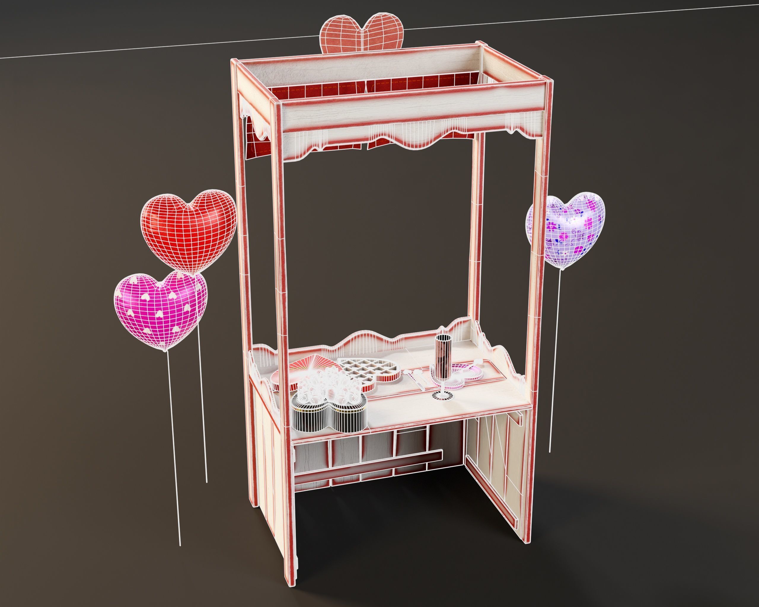 Saint Valentines Day Props Pack 1 3D Model Collection_16