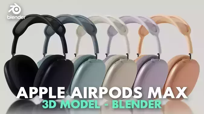 Apple AirPods Max 3D Model - Blender 3D model