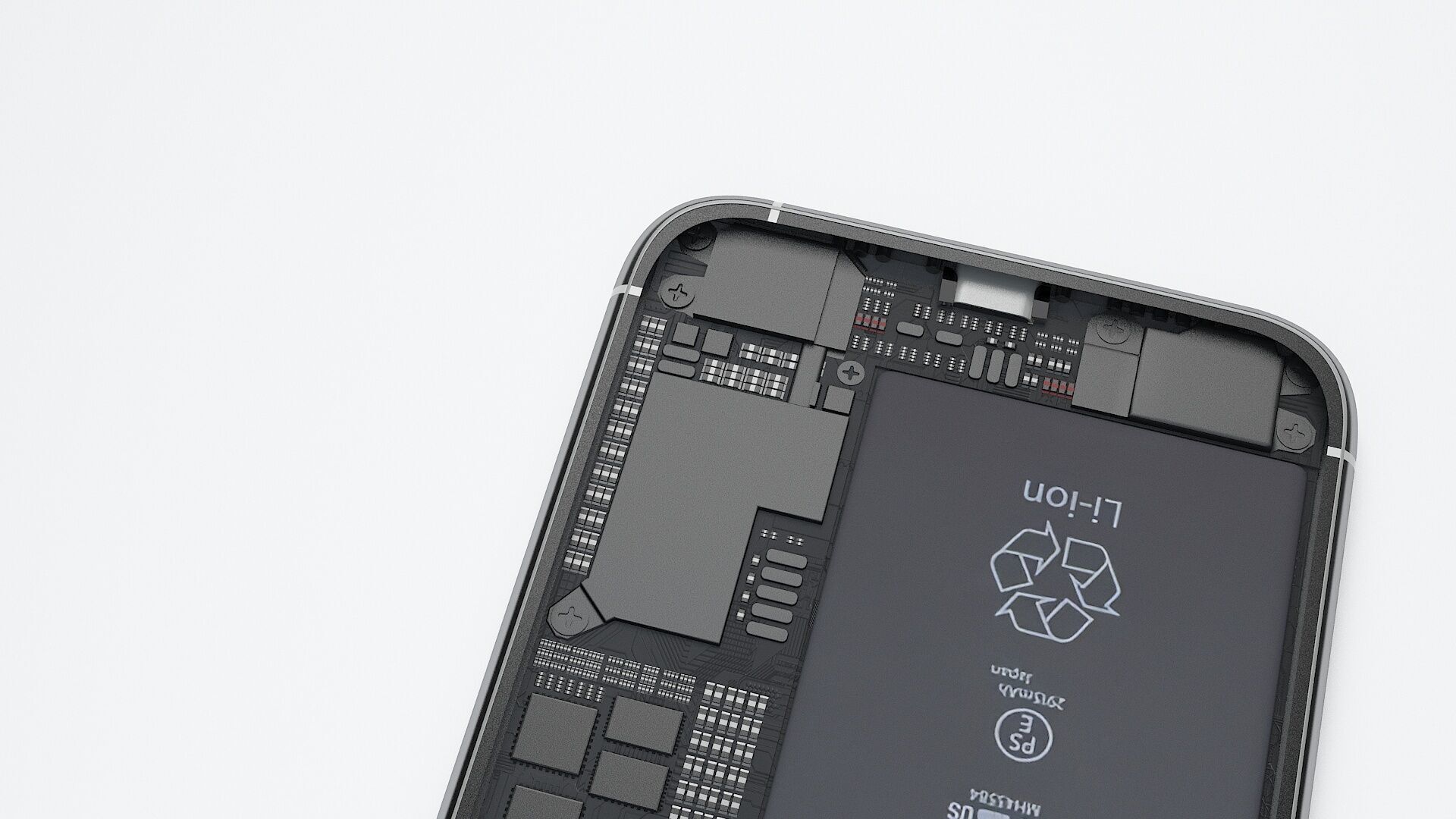 Internal Structure of Mobile Phone 3D model_8