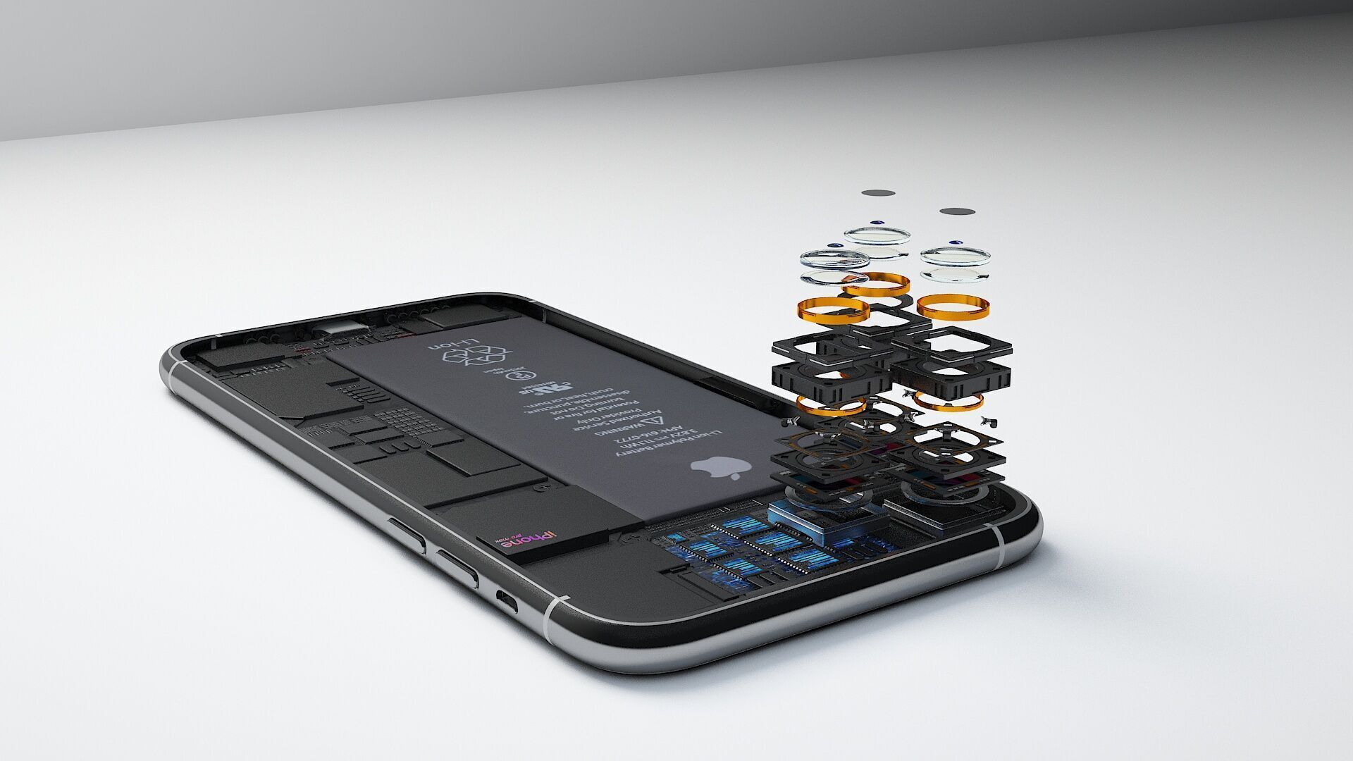 Internal Structure of Mobile Phone 3D model_2