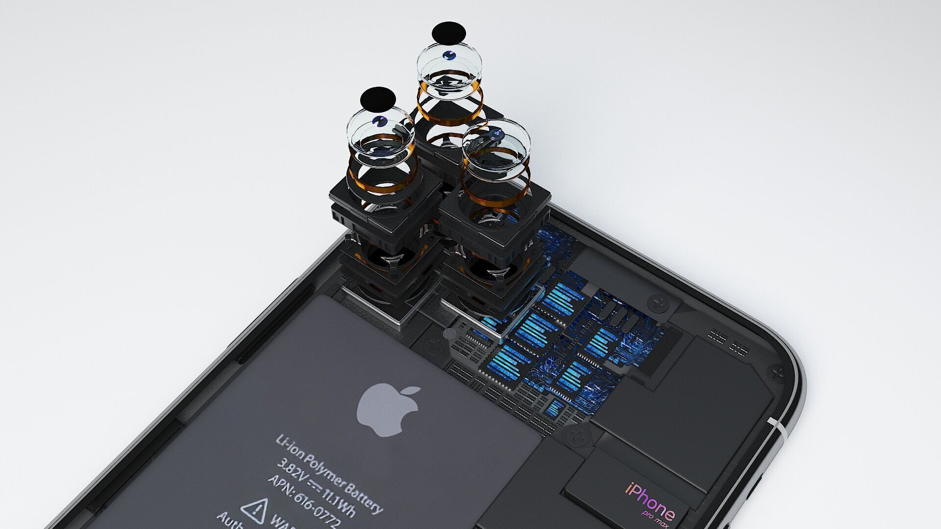 Internal Structure of Mobile Phone 3D model_7