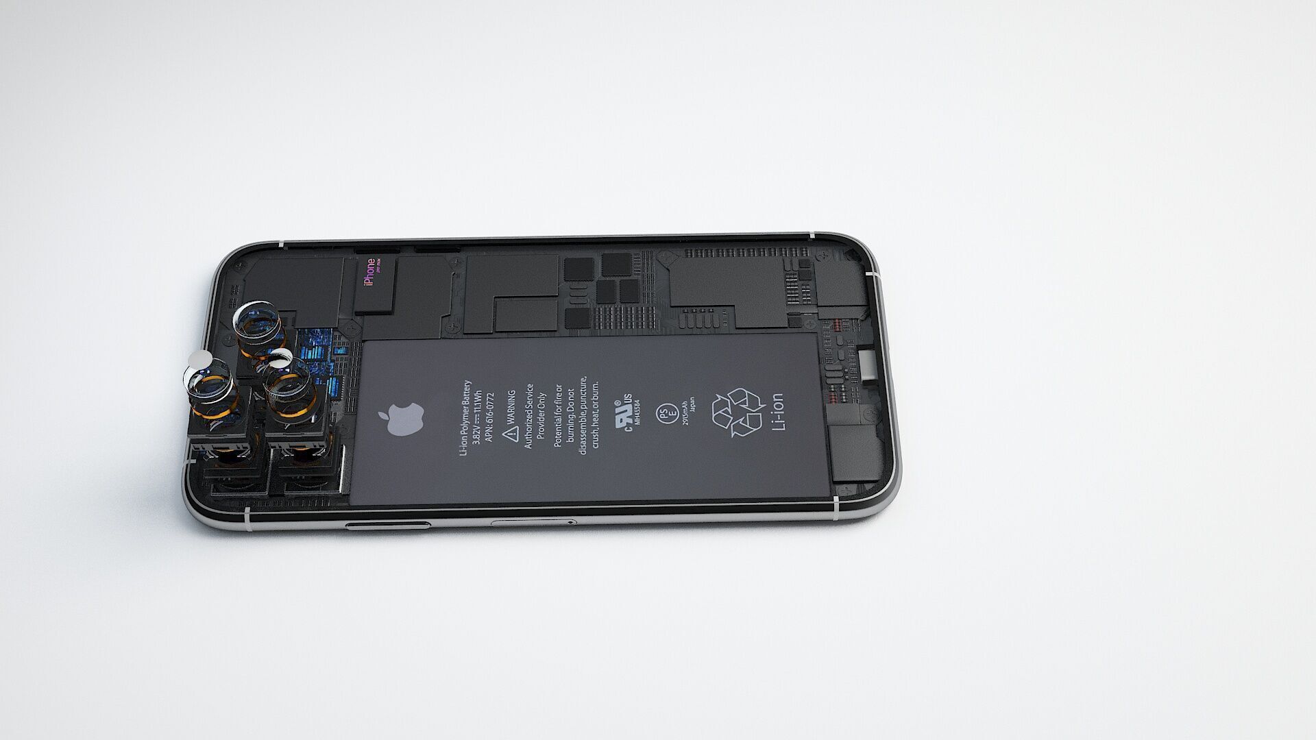Internal Structure of Mobile Phone 3D model_4