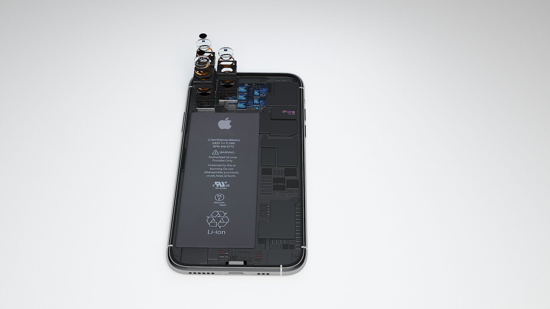 Internal Structure of Mobile Phone 3D model_3