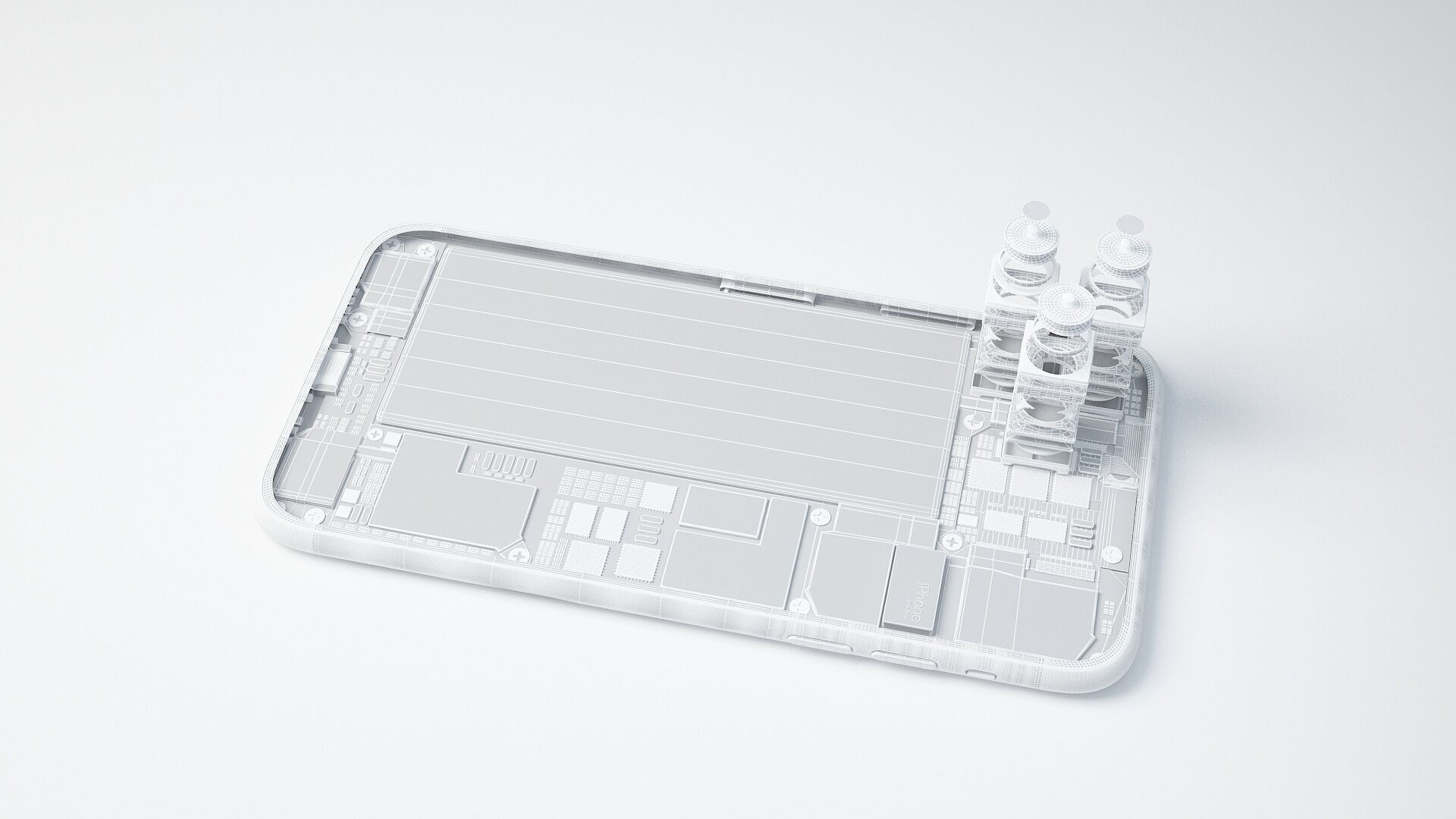 Internal Structure of Mobile Phone 3D model_11