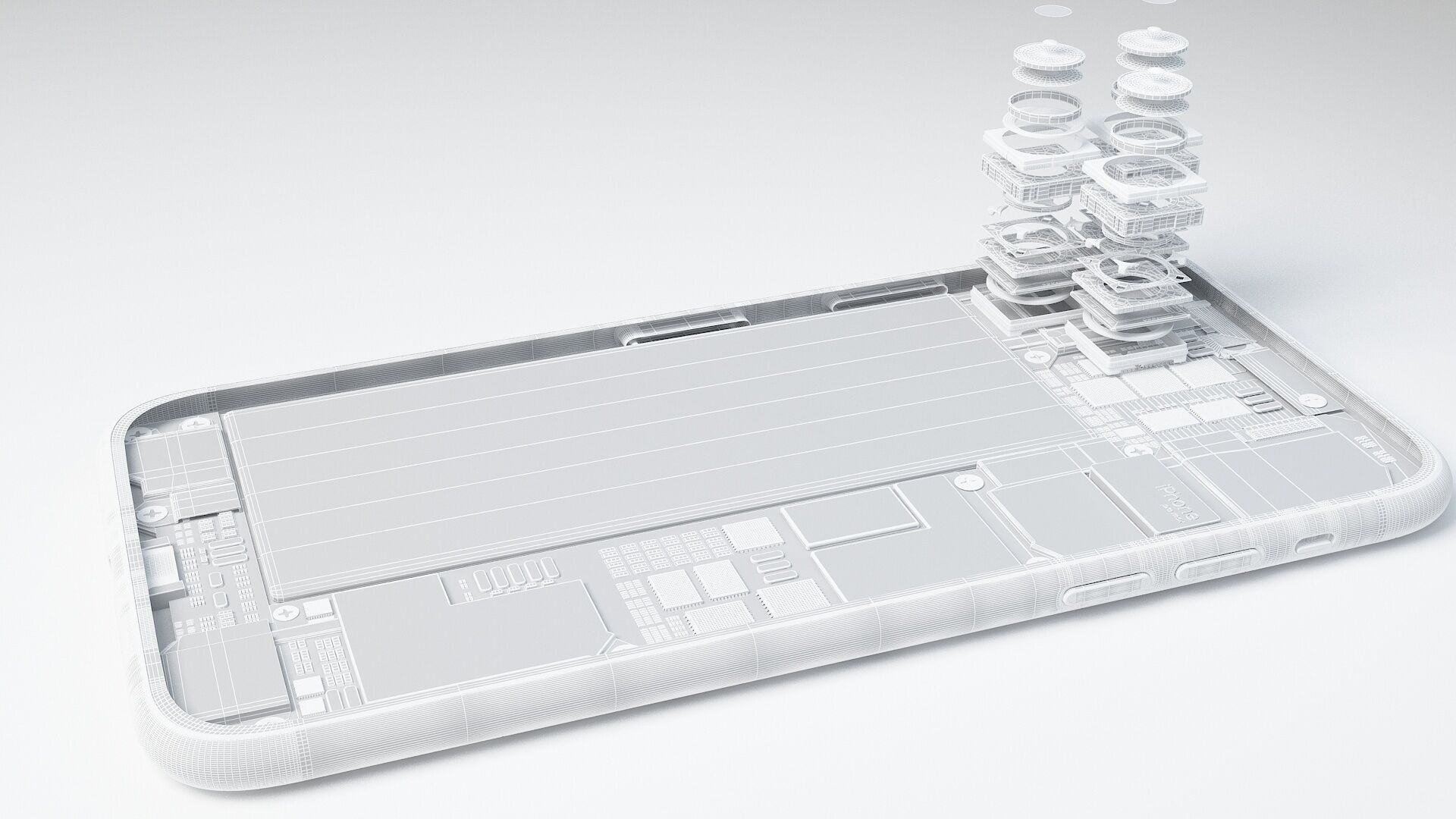 Internal Structure of Mobile Phone 3D model_9
