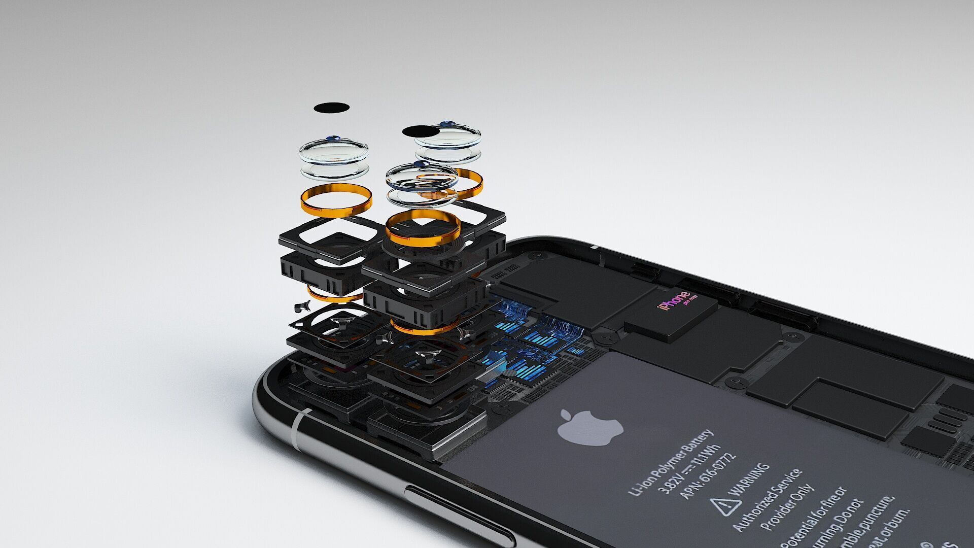 Internal Structure of Mobile Phone 3D model_6