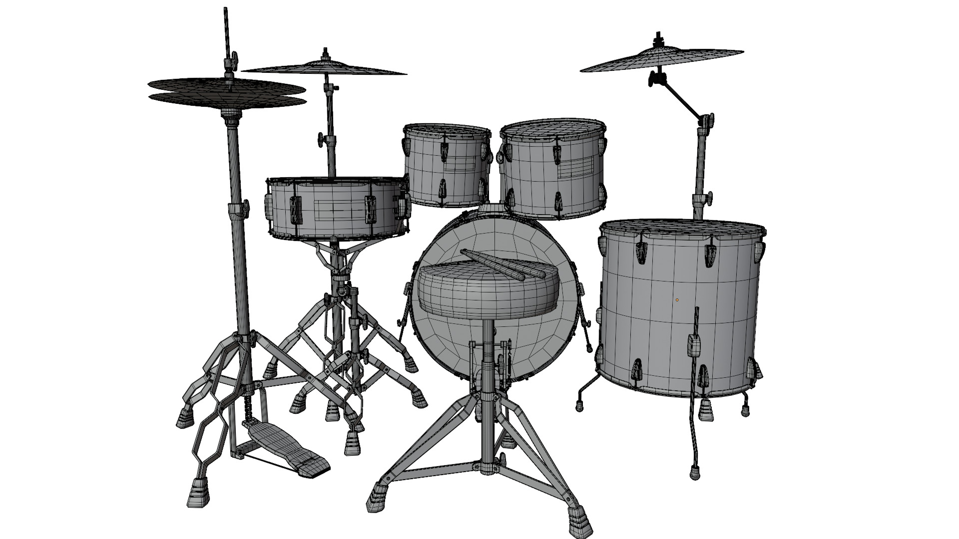 Drum Set 3D model_14