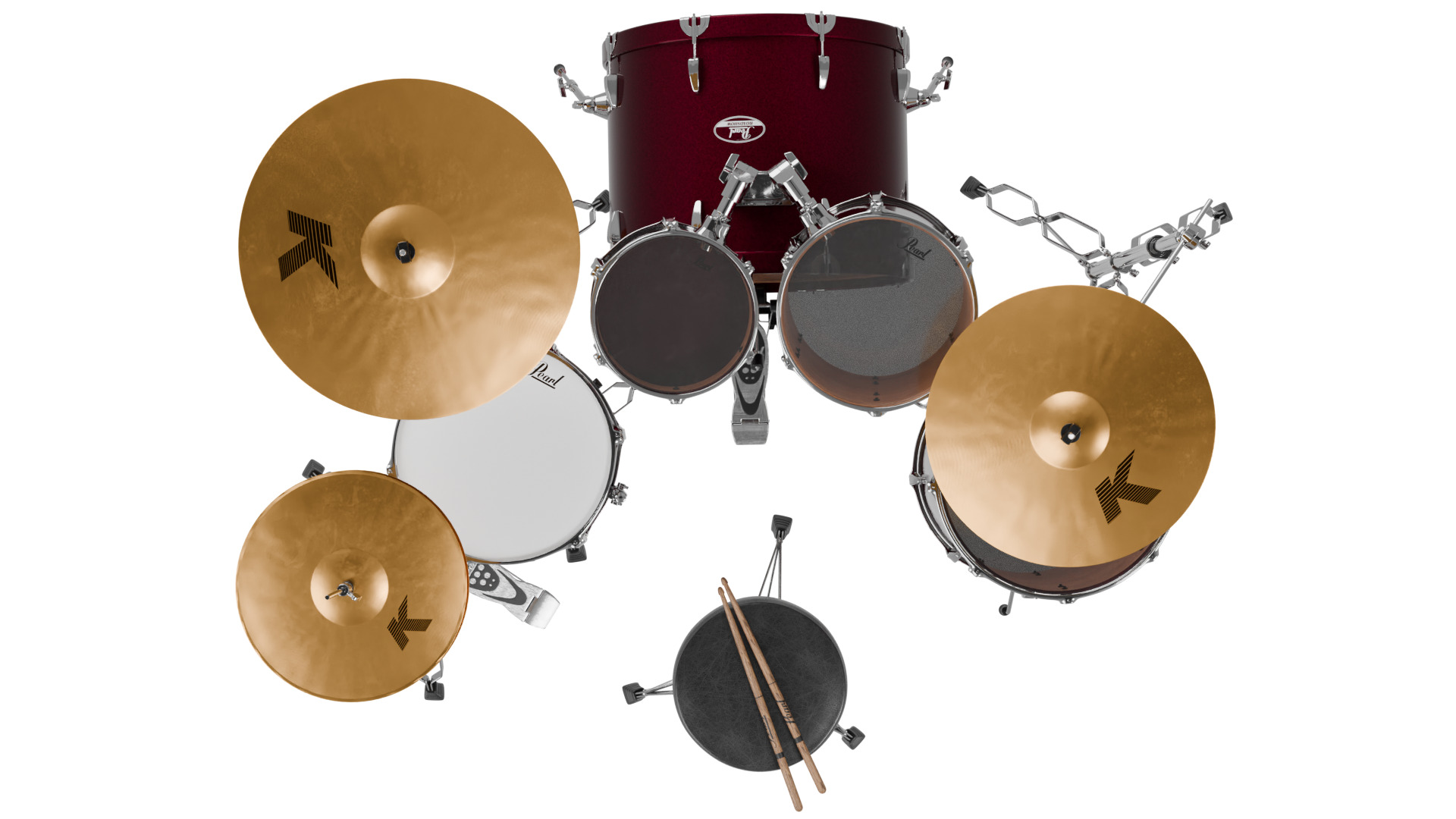 Drum Set 3D model_8