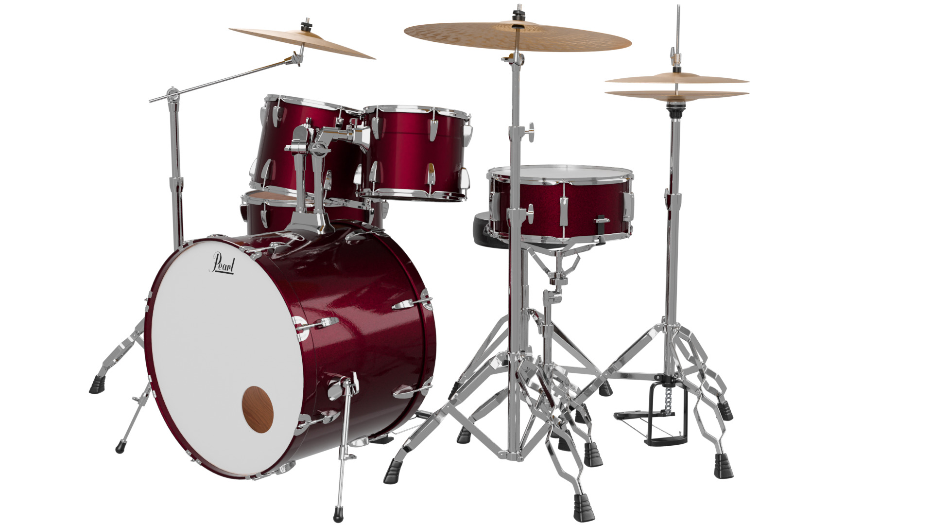 Drum Set 3D model_2