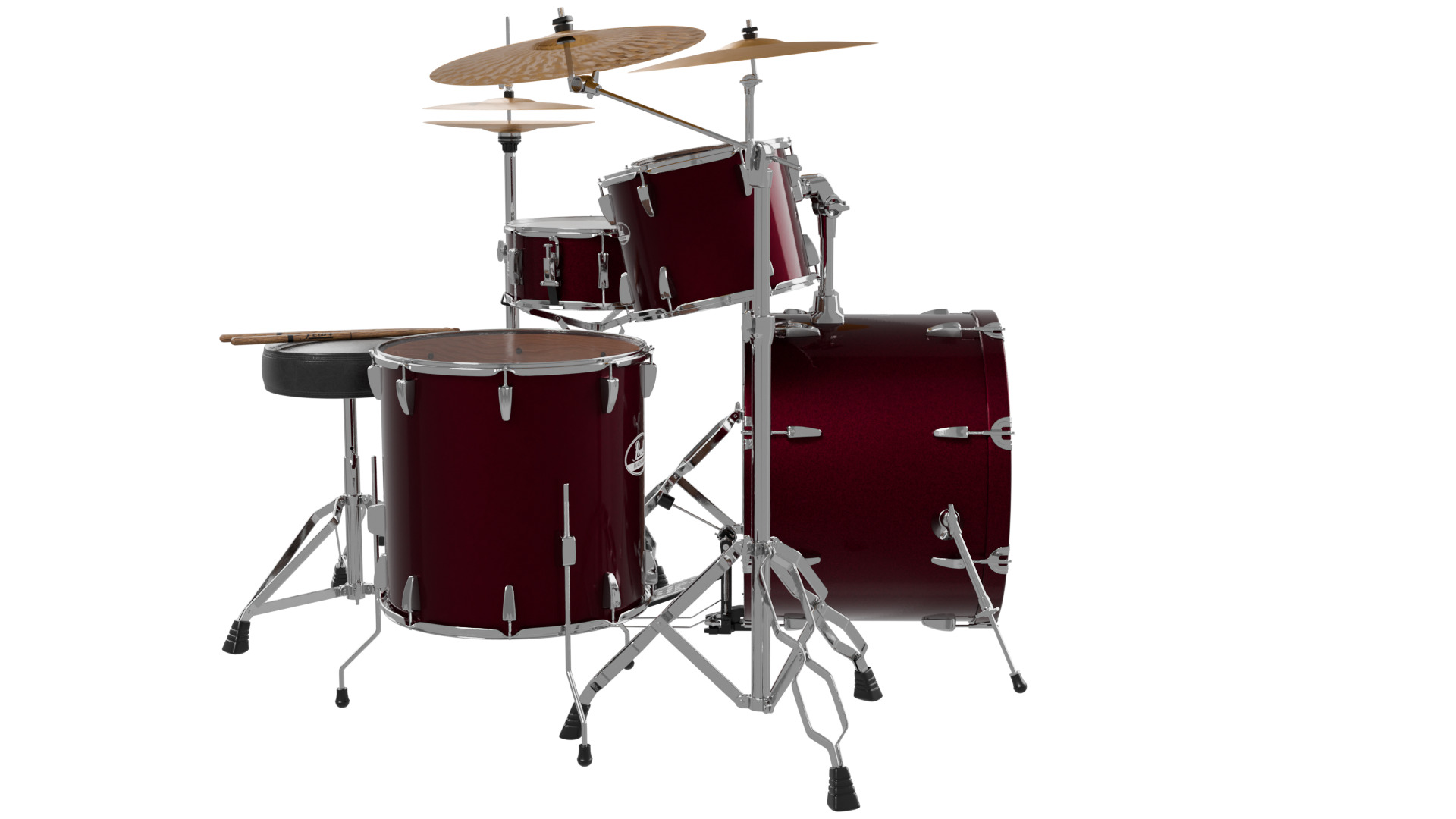 Drum Set 3D model_7