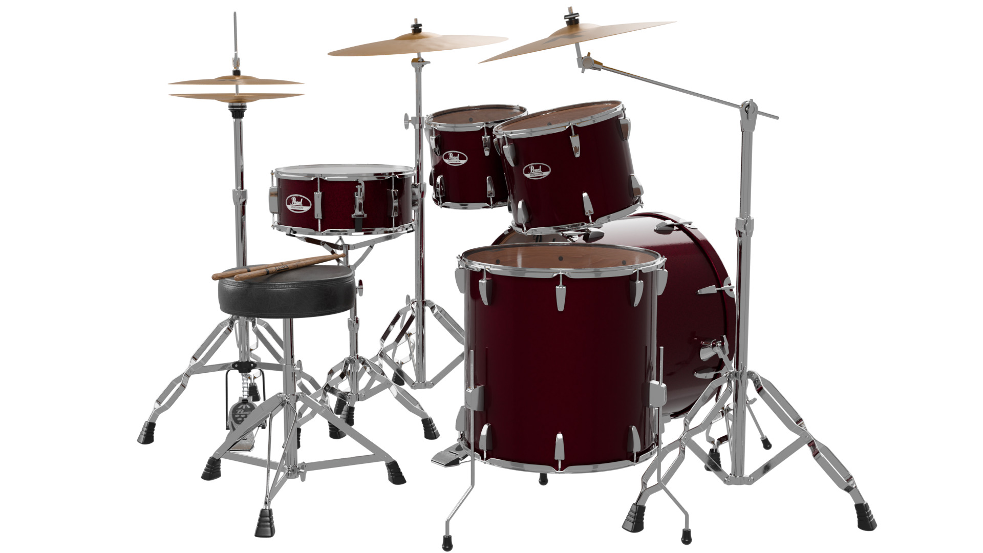 Drum Set 3D model_6