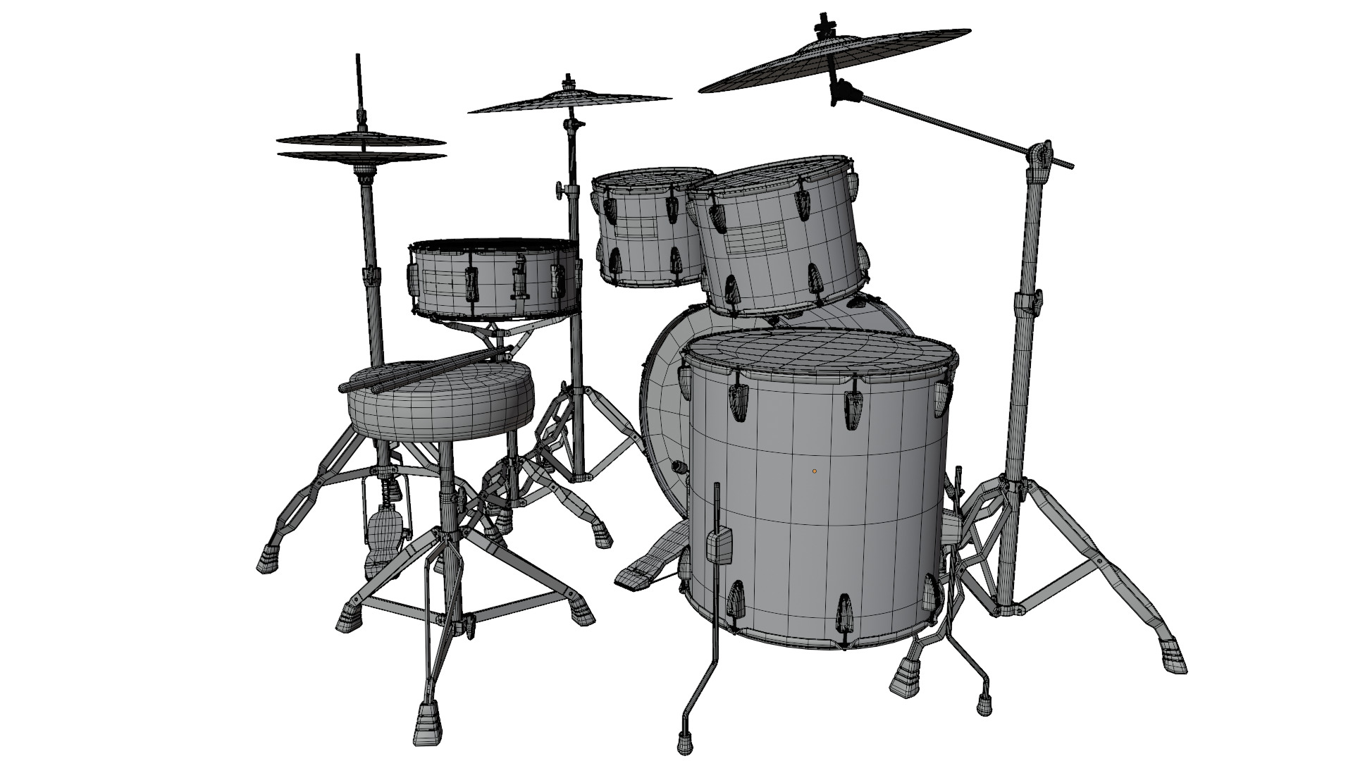Drum Set 3D model_15