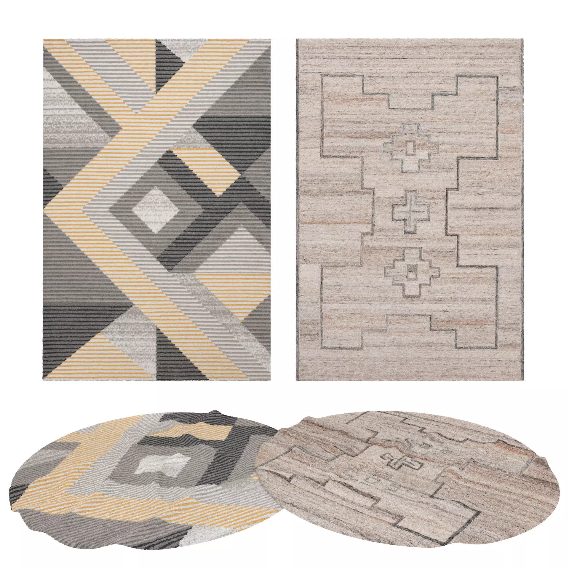 Rugs No 1021 Low-poly 3D model_0