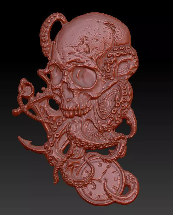 Scanned SkullOctopus 3D print model_0