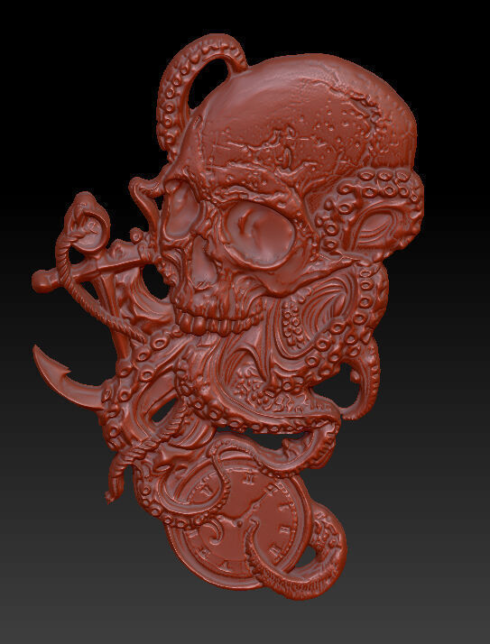 Scanned SkullOctopus 3D print model_1