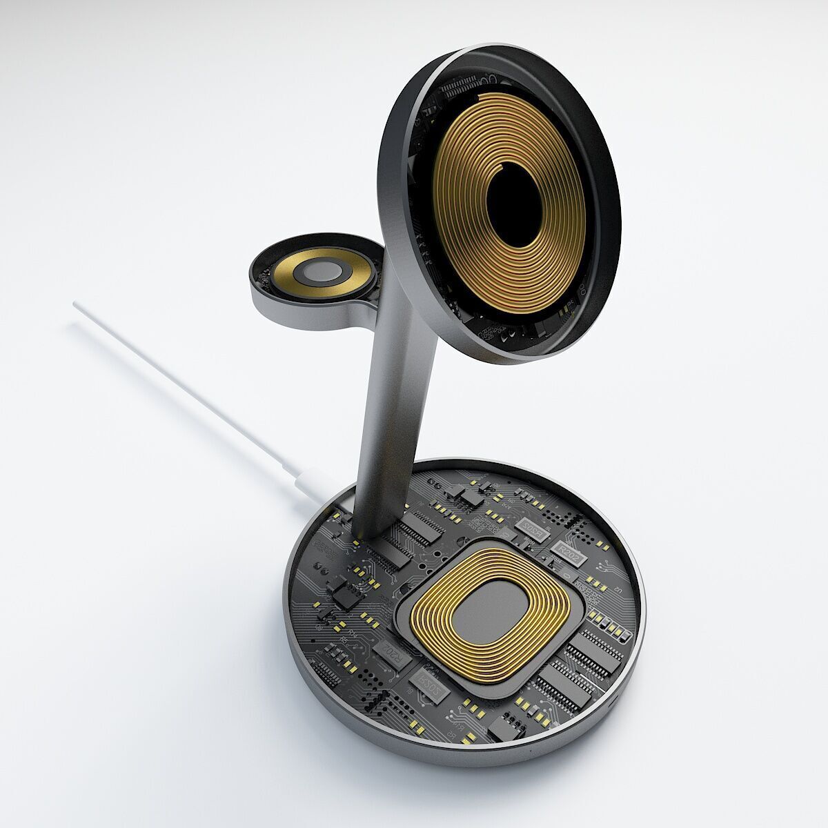 No Money Charger Circuit Board 1 3D model_1