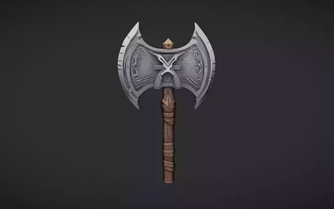 decorative double-bladed battle axe