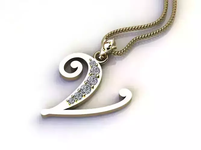 Alphabet V1 Font Style Pendant V