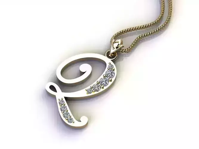 Alphabet V1 Font Style Pendant Q
