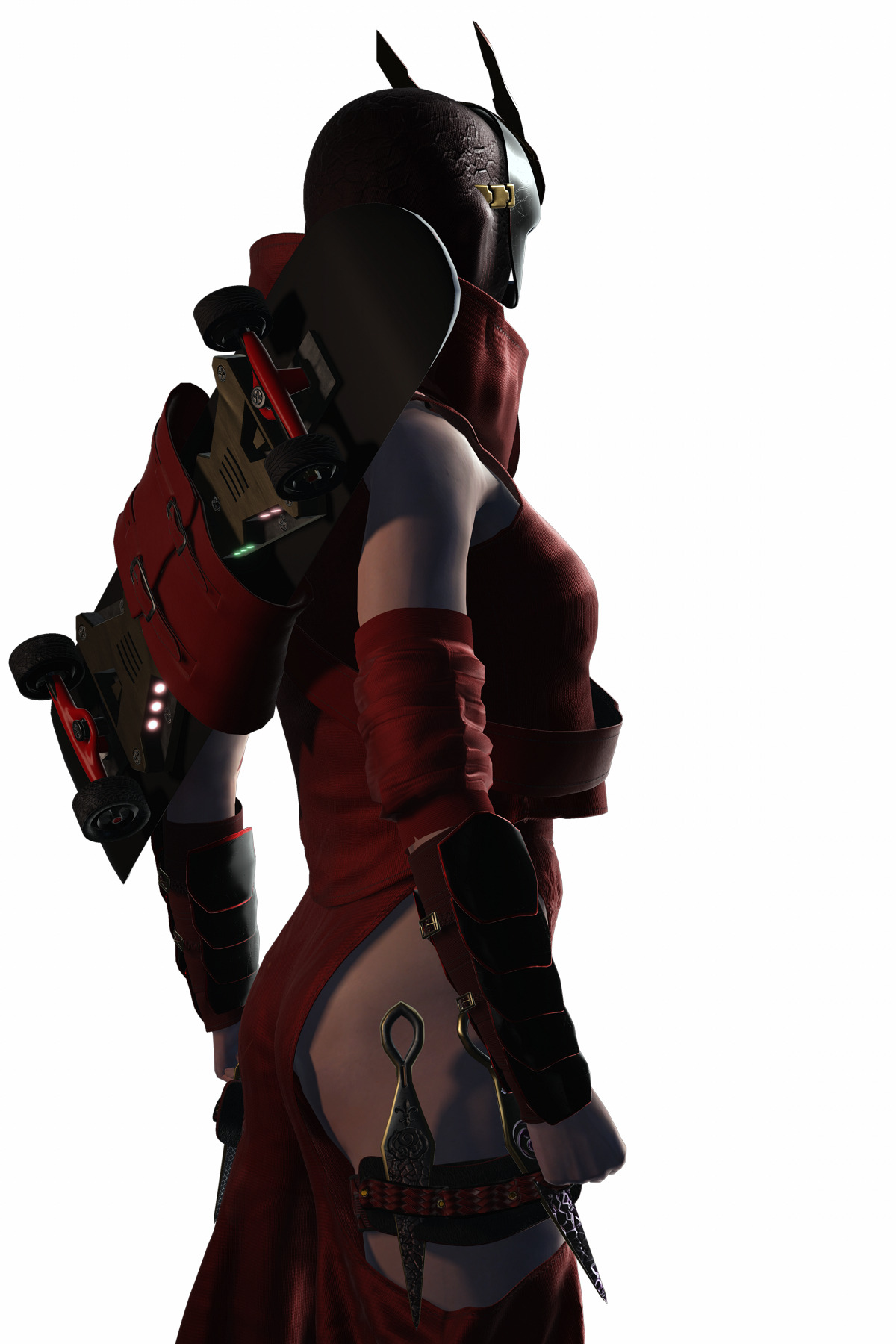 Kuro Oni Stylized Sci Fi Ninja Assassin Game Ready Character Low-poly 3D model_17