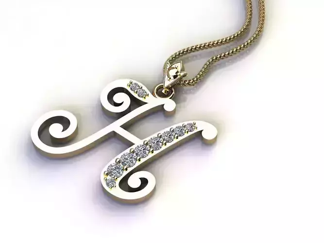 Alphabet V1 Font Style Pendant H