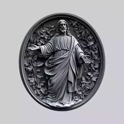 Welcoming Jesus Medallion Relief