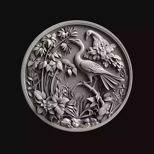 Tropical Birds Paradise Medallion