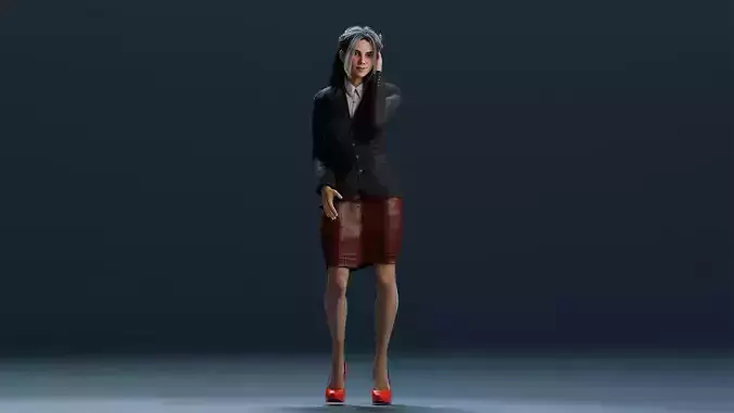 Business women 2 Low-poly 3D model