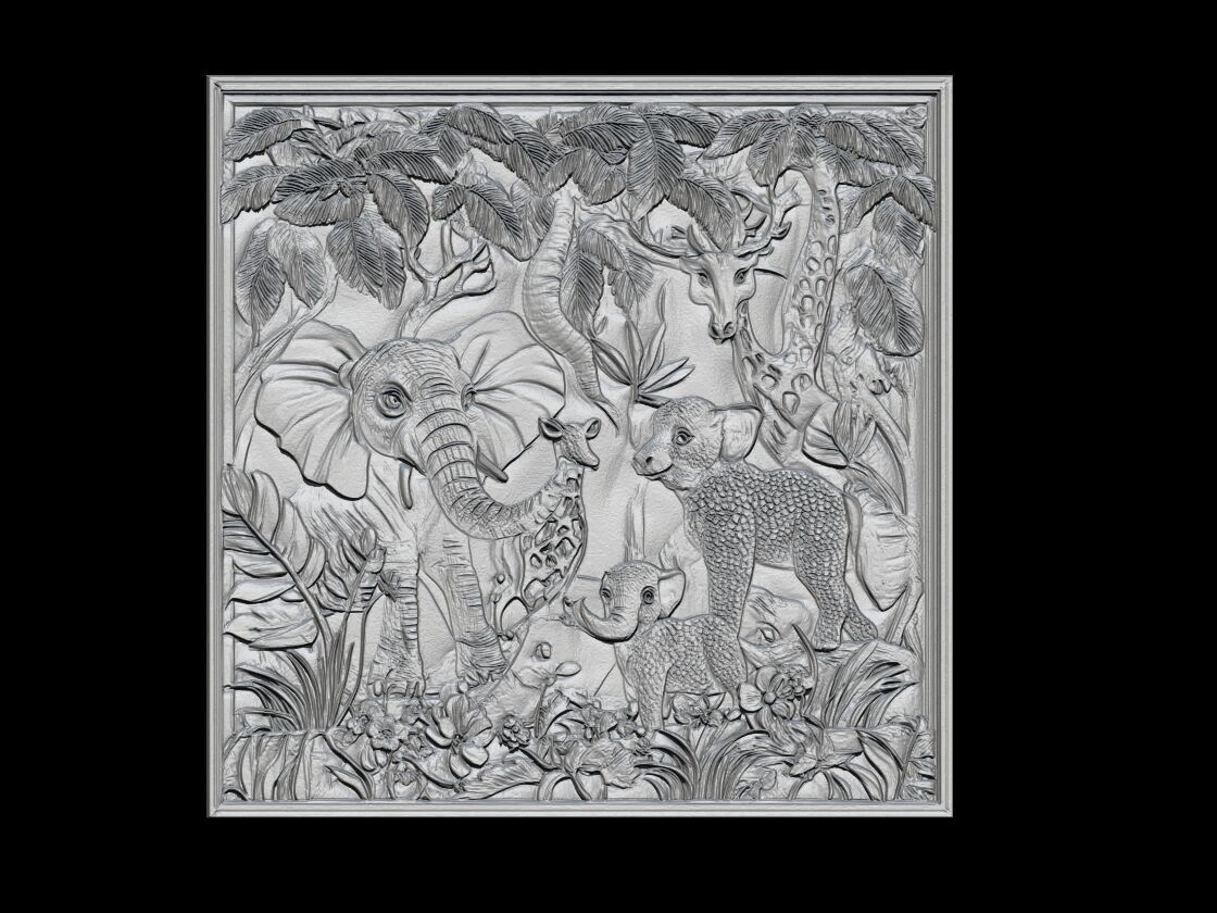 Jungle Relief 3D print model_1