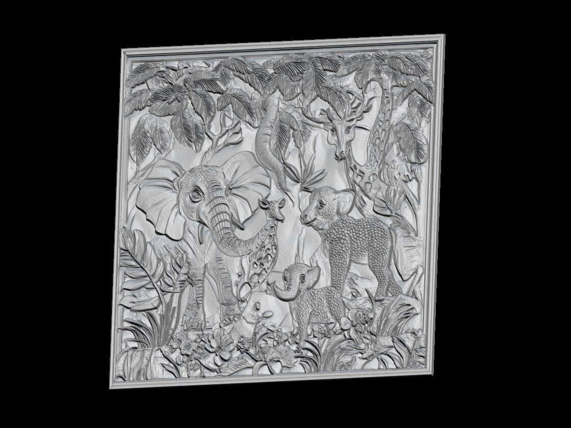 Jungle Relief 3D print model_2
