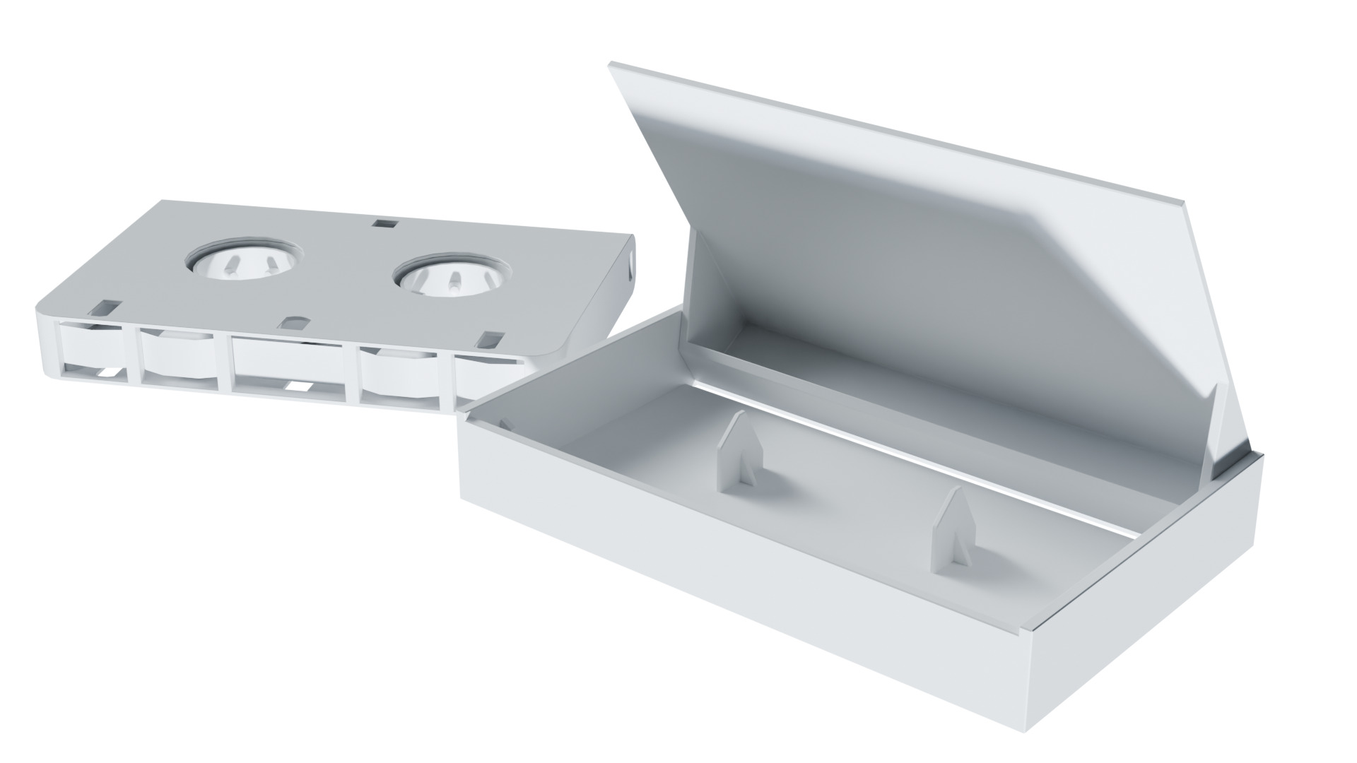 Microcassette MK7 Low-poly 3D model_8