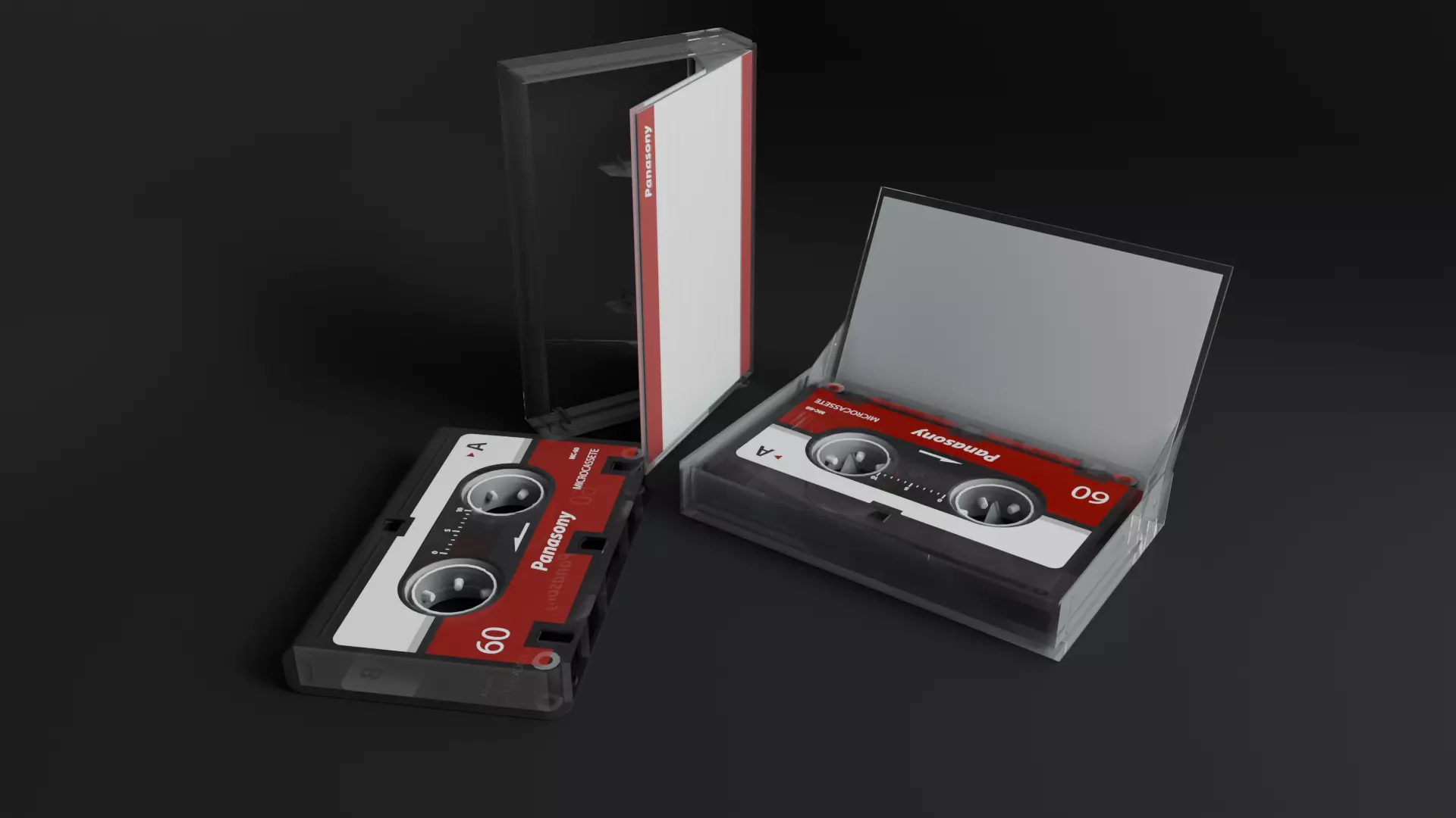 Microcassette MK7 Low-poly 3D model_0