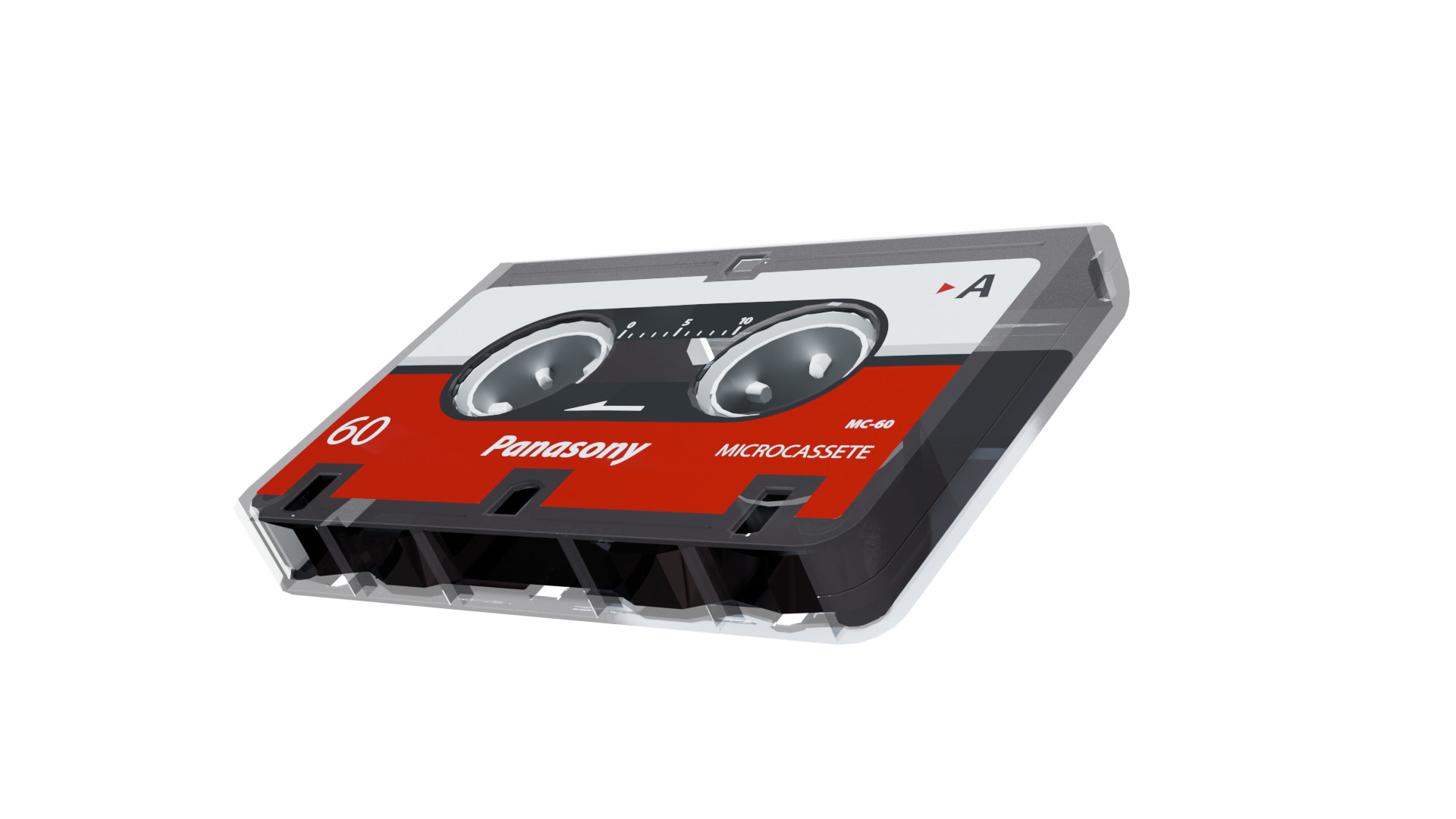 Microcassette MK7 Low-poly 3D model_4