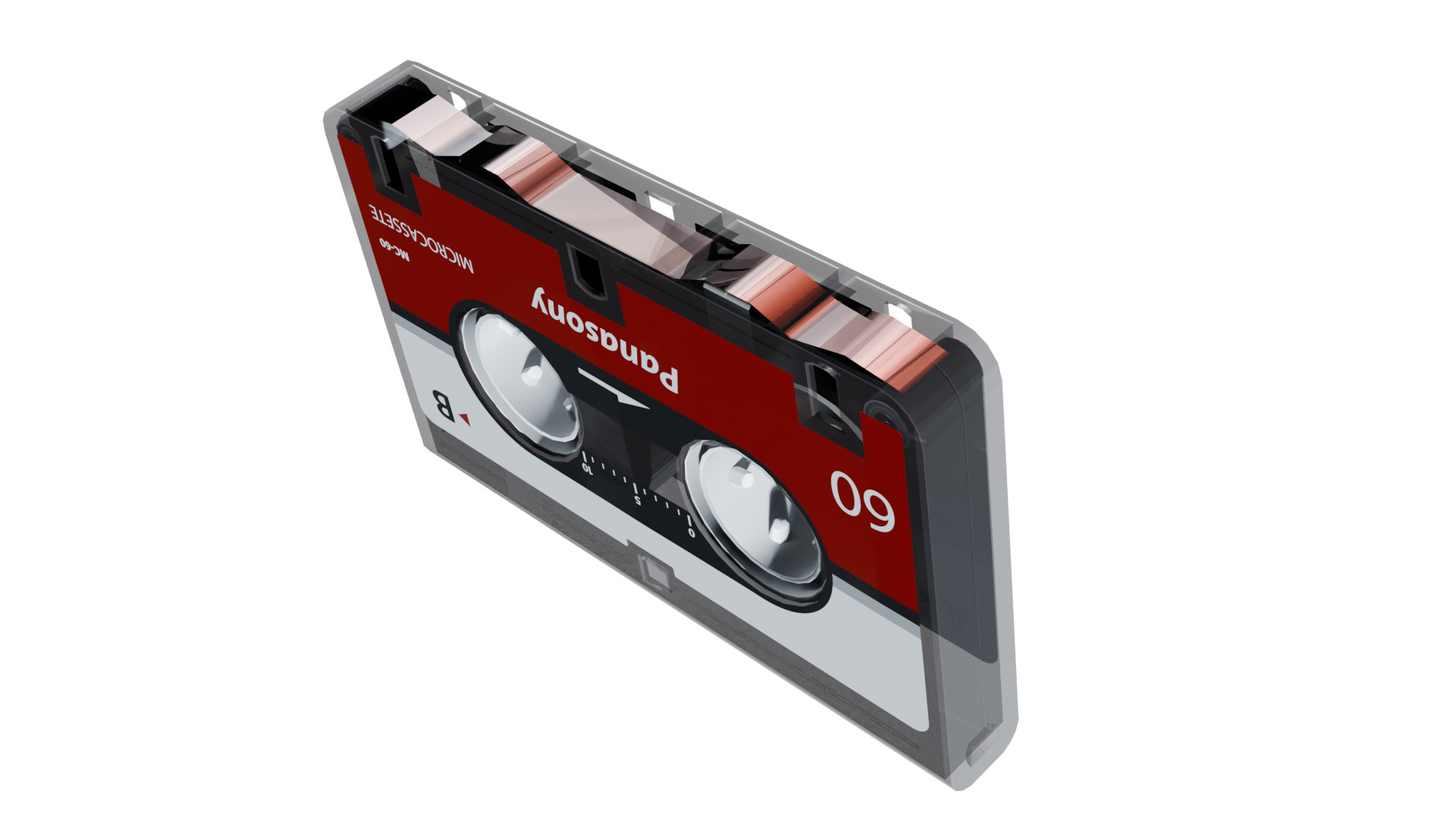 Microcassette MK7 Low-poly 3D model_2