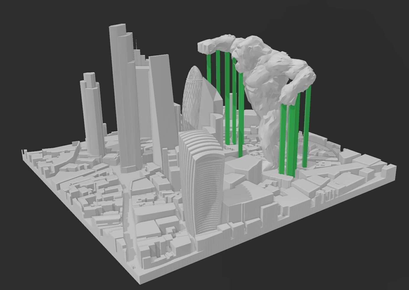 KING KONG in LONDON 3D print model_3