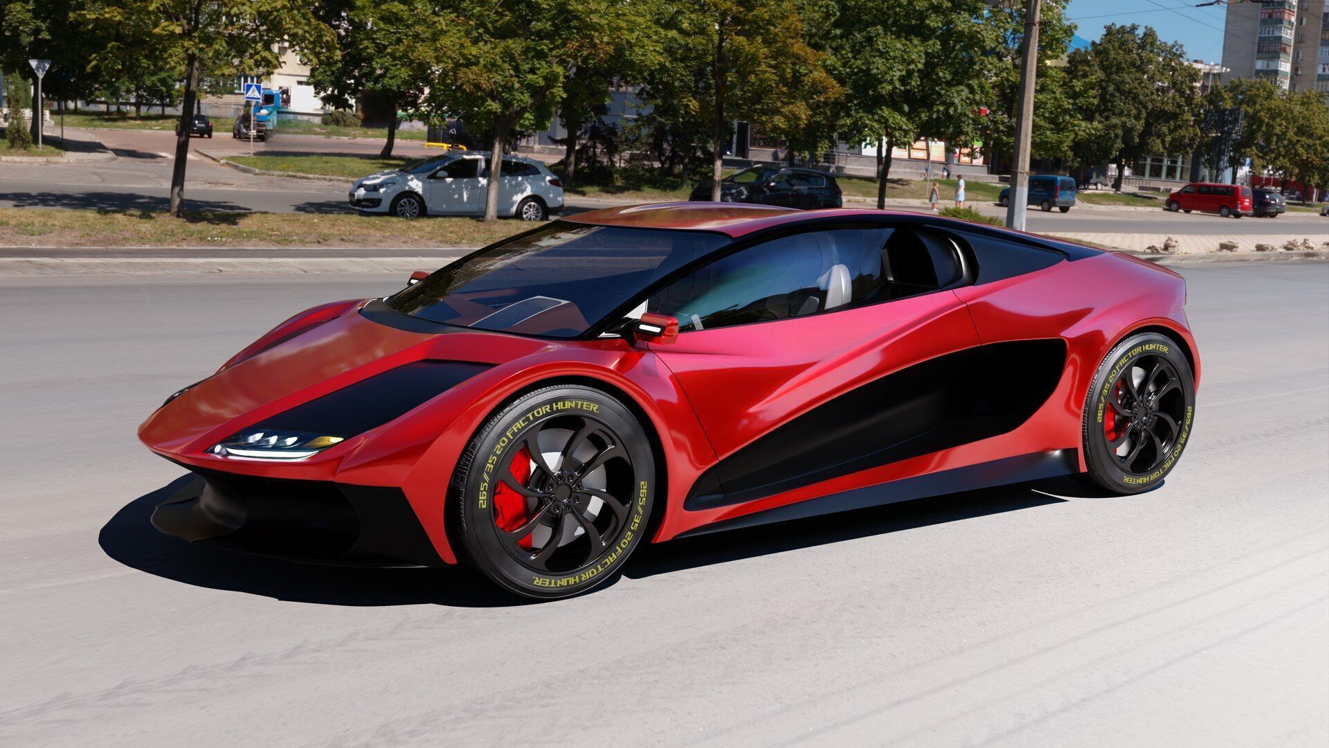 Racing car 3D model_2