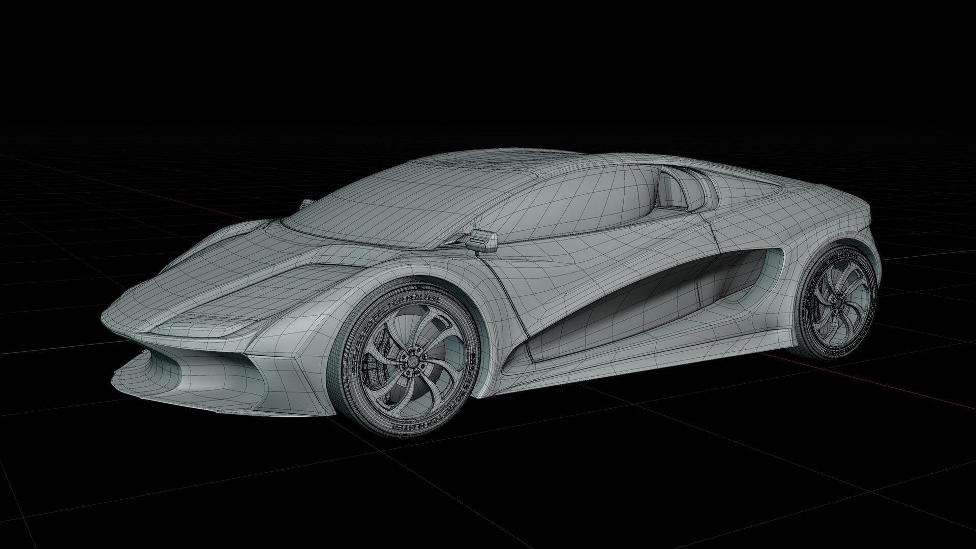 Racing car 3D model_3