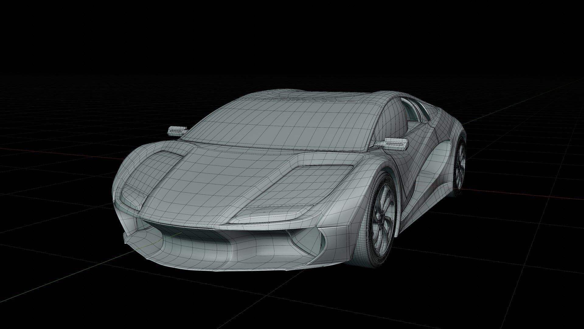 Racing car 3D model_5