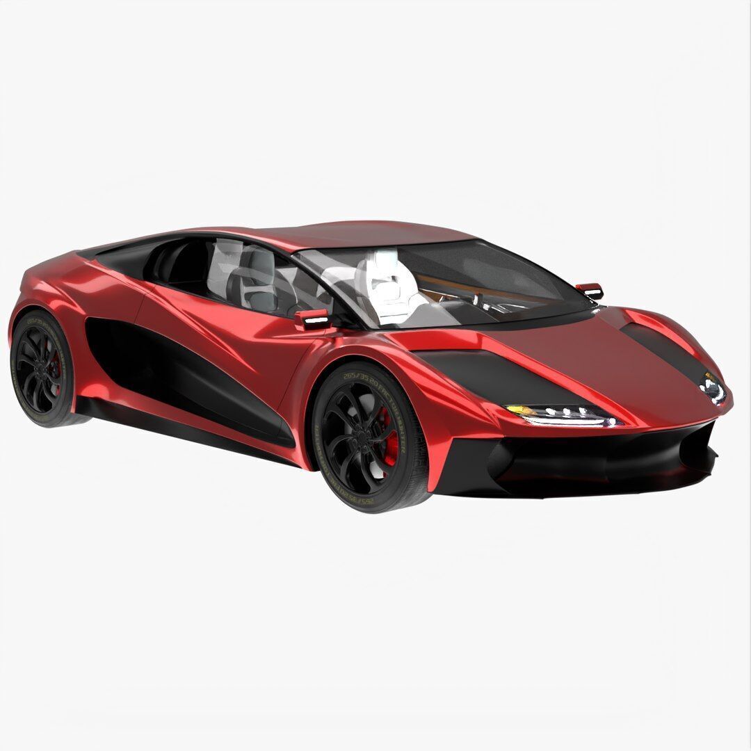 Racing car 3D model_8