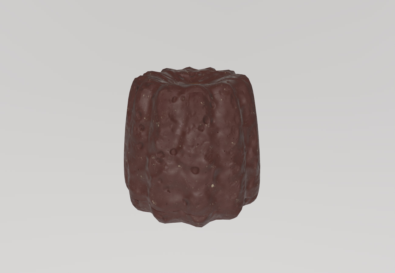 Stylized Low-Poly Cannele Low-poly 3D model_3